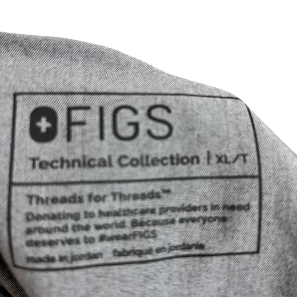 FIGS Grey Jogger Scrub Pants Technical Collection Activewear XLT - Picture 9 of 10
